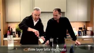 aerolatte  milk frother makes three layer caffè latte macchiato [upl. by Meakem]