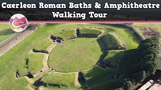 CAERLEON ROMAN BATHS amp AMPHITHEATRE WALES  Walking Tour  Pinned on Places [upl. by Ashley333]