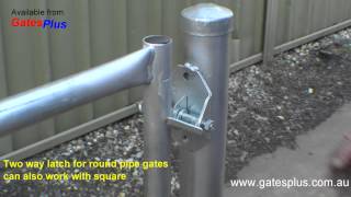 Gate Latch 2 way for round pipe and square [upl. by Arihsaj]