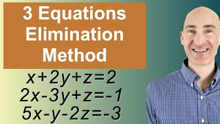 Solving Systems of 3 Equations Elimination [upl. by Renferd]