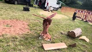 A fabulous range of wooden sculpture at Caerleon festival 2024 [upl. by Aidne914]