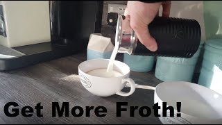 How to Get More Froth from Your Nespresso Coffee Aeroccino  Nespresso tips and help [upl. by Sergu369]