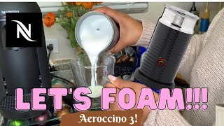 How To Foam Milk With Aeroccino 3 Make Coffee With Foam Tips amp Tricks  Easy Foamed Latte Recipe [upl. by Lleirbag]