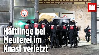 Gefängnismeuterei Polizei stürmt Knast in Thüringen  JVA Untermaßfeld [upl. by Mosley784]